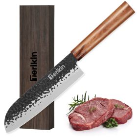 Professional Kiritsuke Santoku Chef Knife, 9 Inch Japanese Chef Knife, German High Carbon Stainless Steel EN1.4116 Chef Knife Meat & Sushi Knife Kitc