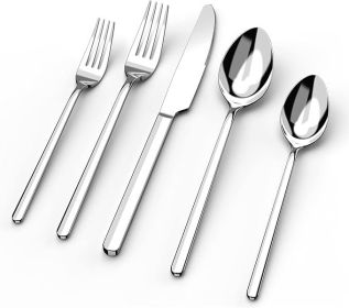 Silverware Set, 20 Piece Flatware Cutlery Set for 4, 18/10 Stainless Steel Silverware Mirror Polished Dishwasher Safe for Home, Restaurant, Weddi