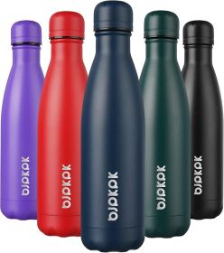 17oz Insulated Stainless Steel Water Bottles,Sports Water Bottles Keep Cold for 24 Hours and Hot for 12 Hours,BPA Free for Travel,Navy blue