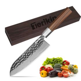 Japanese Chef Knife - 8 Inch Professional Chef's Knife Ultra Sharp Kitchen Knife Japanese 9-Layers VG-10 Clad, Chef Knife For Meat Vegetable Fruit Me (Option: Santoku Knife)